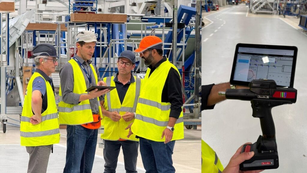 Airbus teste la géolocalisation industrielle d’outils connectés avec la 5G privée 1 Opérateurs industriels localisés en temps réel via solution de géolocalisation industrielle 5G sur site Airbus